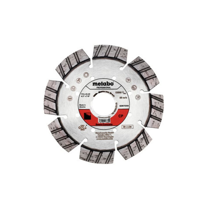 Metabo Disque à tronçonner diamanté 115x22,23mm, "CP", béton "professional