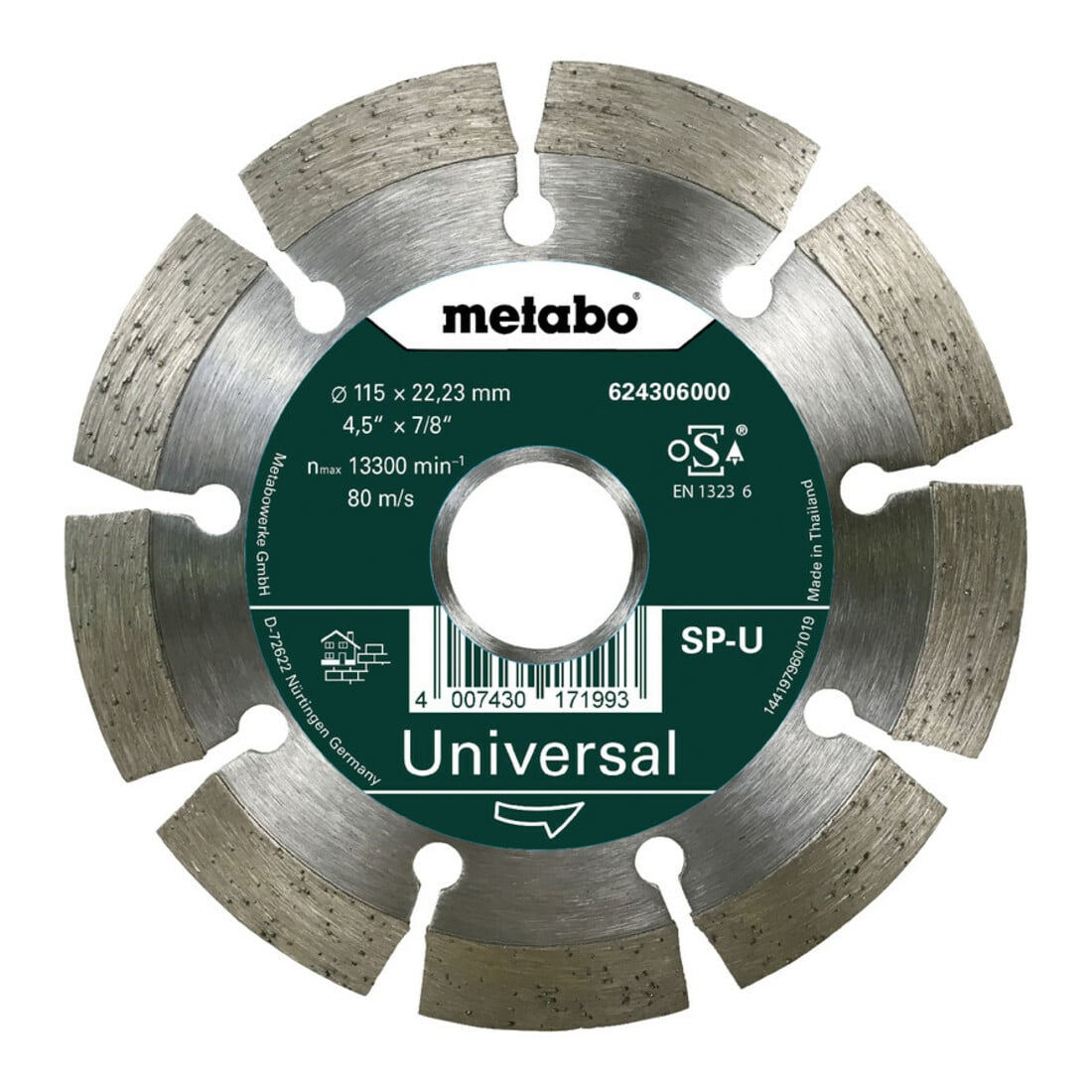 Disque diamanté Metabo "SP-U", universel "SP", sous blister