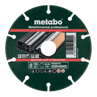 Metabo Disque diamant 125x1,3x22,23mm, "MUP", métal/universel "professional" (628548000)