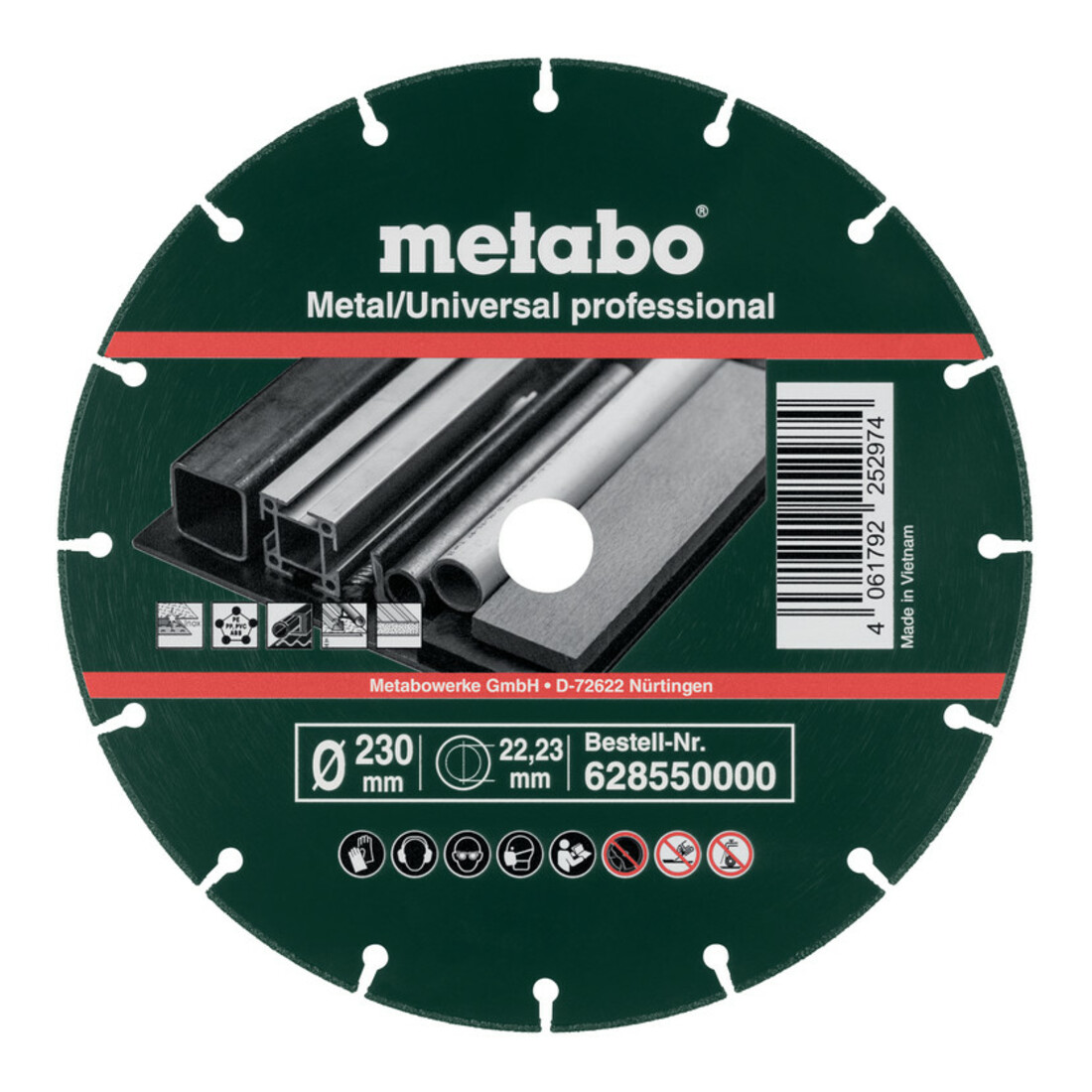 Metabo Disque diamant 180x1,6x22,23mm, "MUP", métal/universel "professional" (628549000)