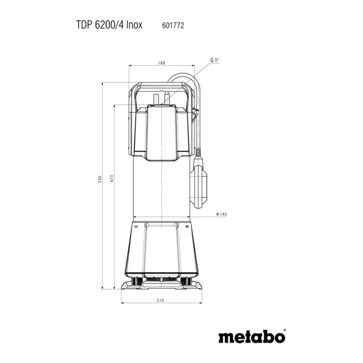 Metabo Dompelpomp TDP 6200/4 Inox (601772000), Karton
