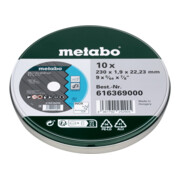 Metabo doorslijpschijven SP 230x1,9x22,23 Inox, TF 41 , in blikken doos
