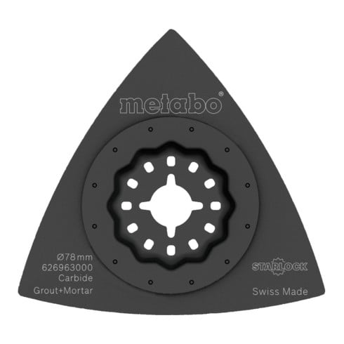 Metabo Dreieckschleifplatte, Fugen und Spachtel, HM, 80 mm