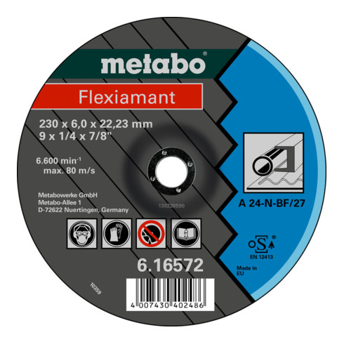 Metabo Flexiamant Stahl Schruppscheibe gekröpfte Ausführung