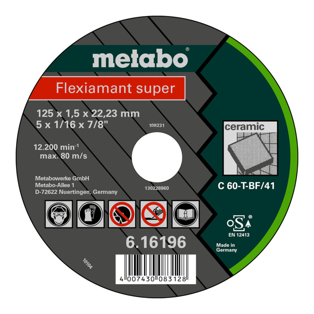 Metabo Trennscheibe Flexiamant super Keramik