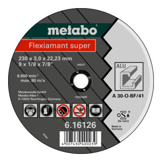 Metabo Flexiamant super Schruppscheibe, gerade Ausführung