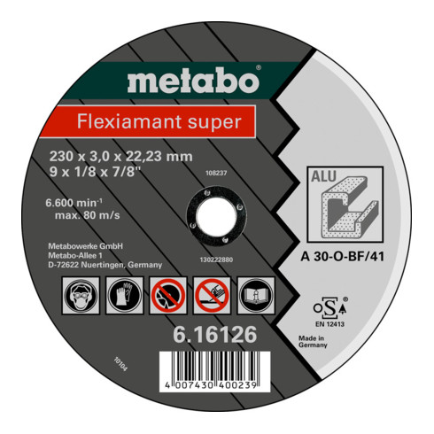 Metabo Flexiamant super Schruppscheibe, gerade Ausführung