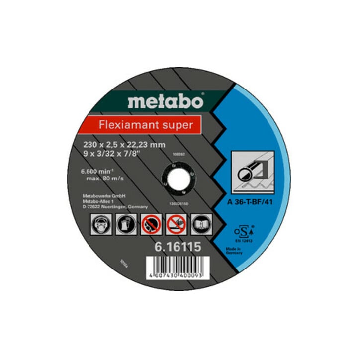 Metabo Flexiamant super 125x2,0x22,23 Stahl, Trennscheibe, gerade Ausführung