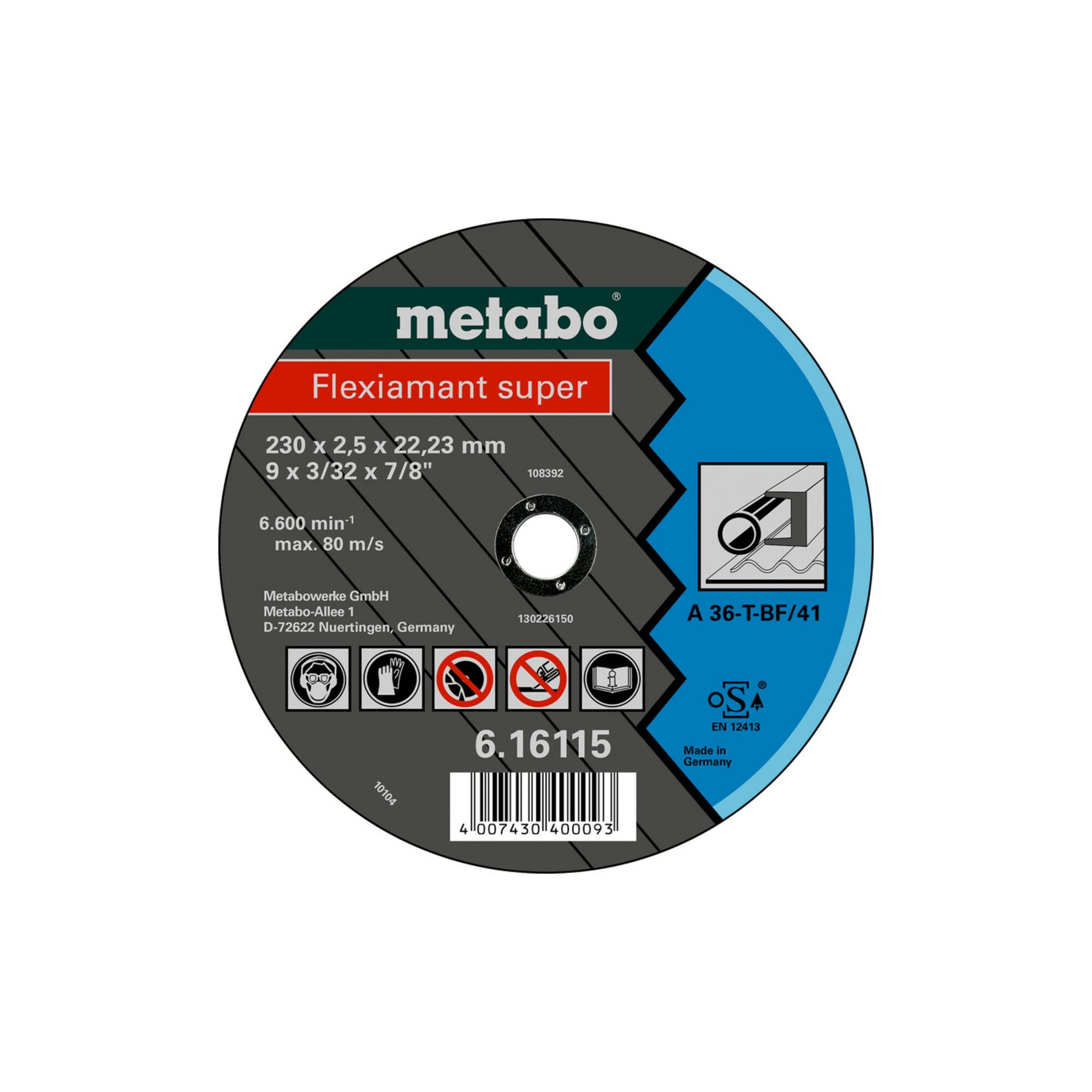 Metabo Flexiamant super 150x2,0x22,23 Stahl, Trennscheibe, gerade Ausführung