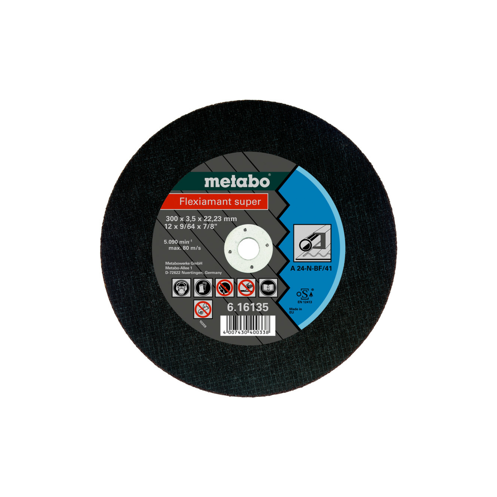 Metabo Flexiamant super 300x3,5x20,0 Stahl, Trennscheibe, gerade Ausführung