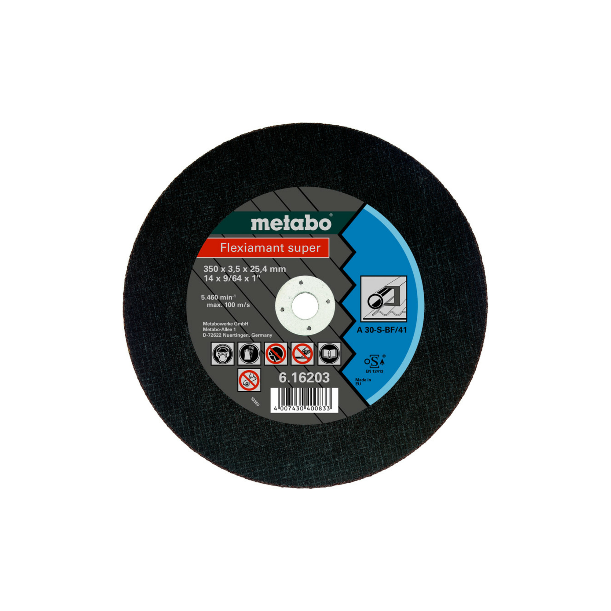 Metabo Flexiamant super 400x4,0x25,4 Stahl, Trennscheibe, gerade Ausführung