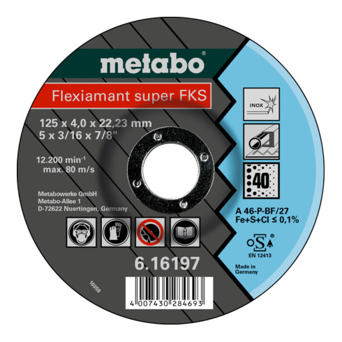 Metabo Flexiamant Super FKS Inox Schruppscheibe gekröpfte Ausführung