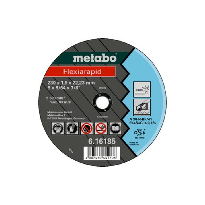 Metabo Flexiarapid 115x1,0x22,23 Inox, Trennscheibe, gerade Ausführung