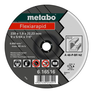 Metabo Flexiarapid Alu Trennscheibe Form 42