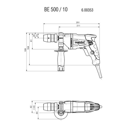 Metabo Foratrice BE 500/10, in cartone