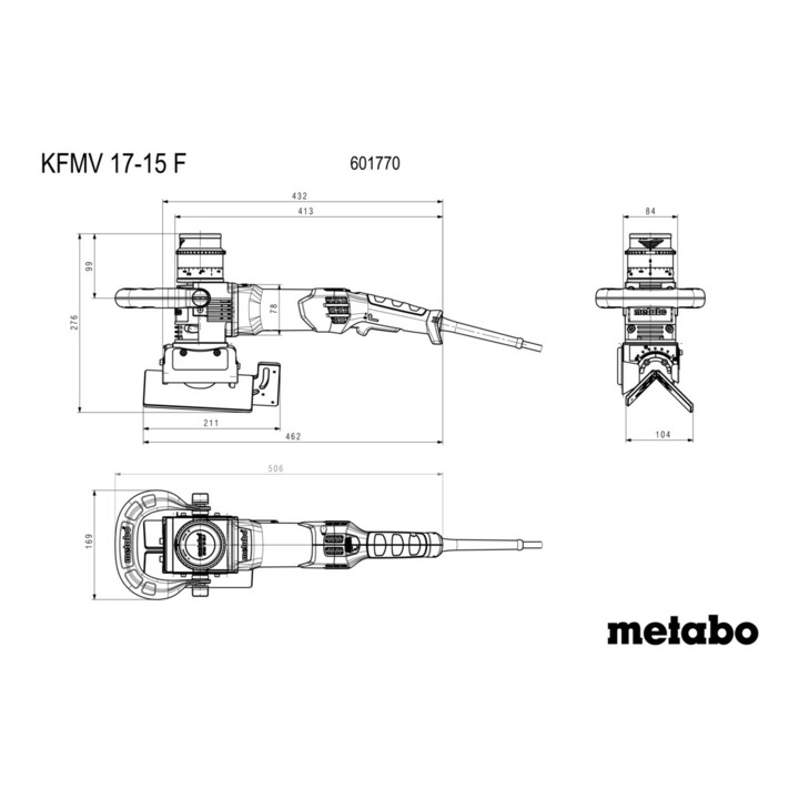 Metabo Fraiseuse de chants métal KFMV 17-15 F (601770500) metaBOX 185 XL