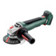 Metabo Haakse accu-slijper WPB 18 LT BL 11-125 Quick (613059840) met rem, snelspanmoer, draaibare accu-pack, dodemansschakelaar; metaBOX 165 L-1