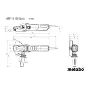 Metabo haakse slijpmachine met vlakke kop WEF 15-150 Quick Karton-2