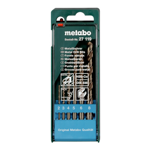 Metabo HSS-Co-Bohrerkassette 6-teilig