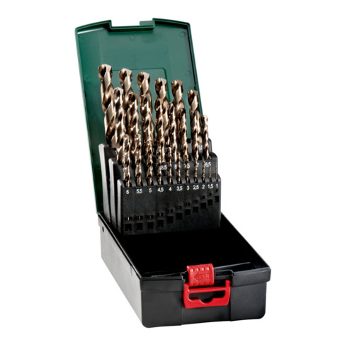 Metabo HSS-Co plastic koffer SP, 25 delig