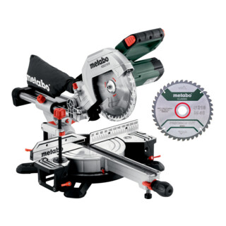 Metabo Kappsäge KGS 216 M Set (613216900) mit 2. Hartmetall-Sägeblatt, im Karton