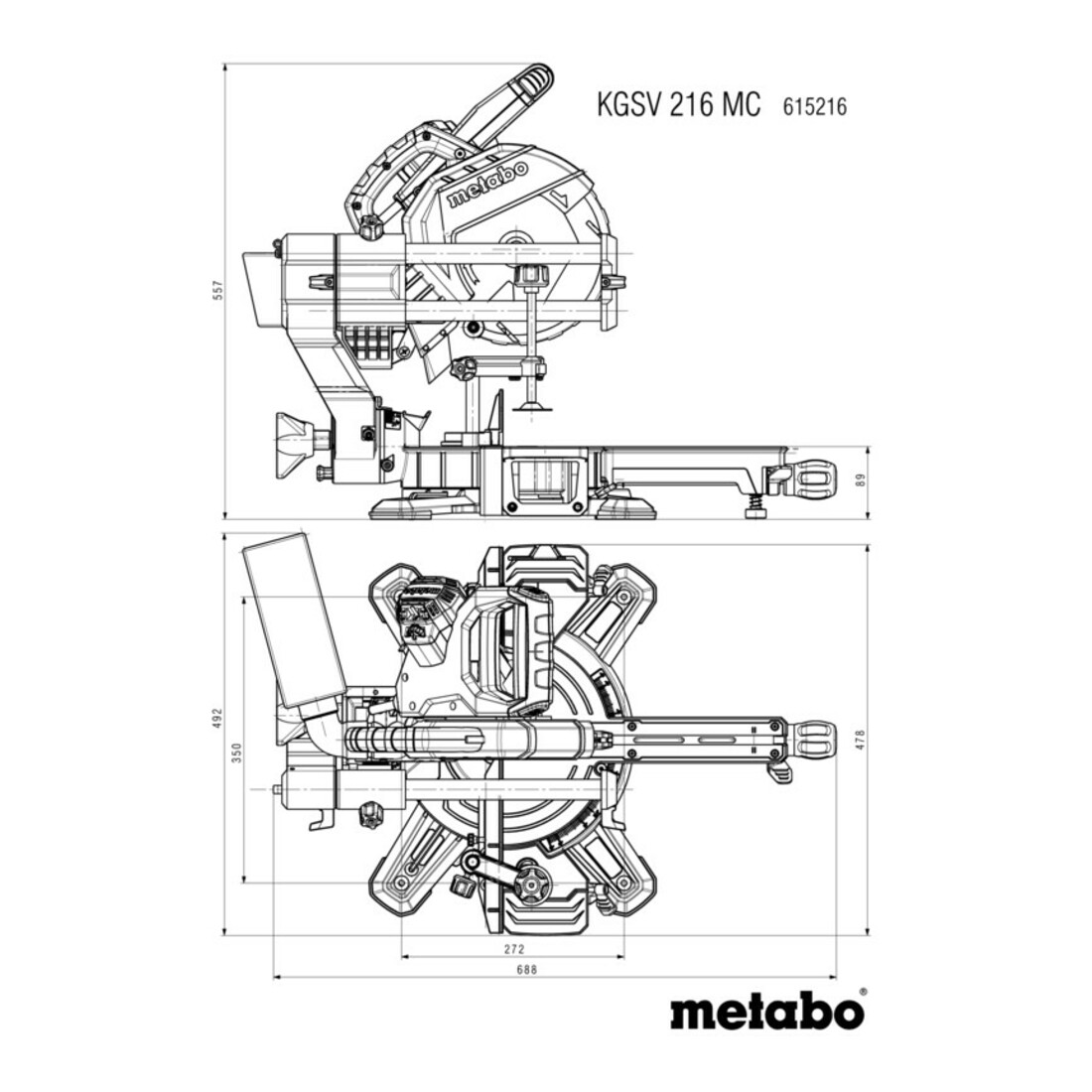 Metabo Kappsäge KGSV 216 MC (615216000) im Karton