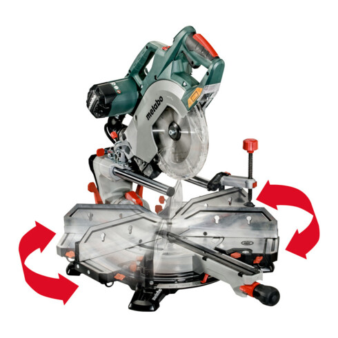 Metabo Kappsäge KGSV 72 Xact SYM mit Zugfunktion und symmetrisch verstellbarem Anschlagsystem; Karton