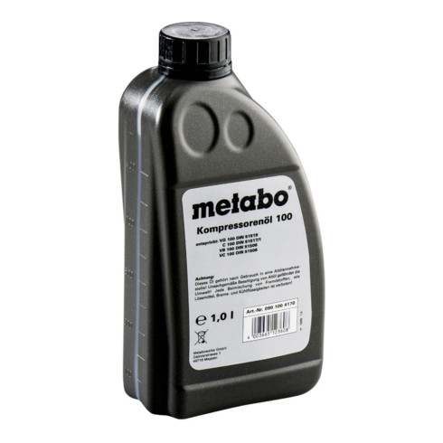 Metabo Kompressorenöl 1 Liter für Kolbenverdichter