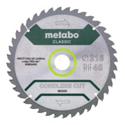 Lama per sega circolare Metabo "cordless cut wood", qualità classica, per seghe circolari semistazionarie, in blister
