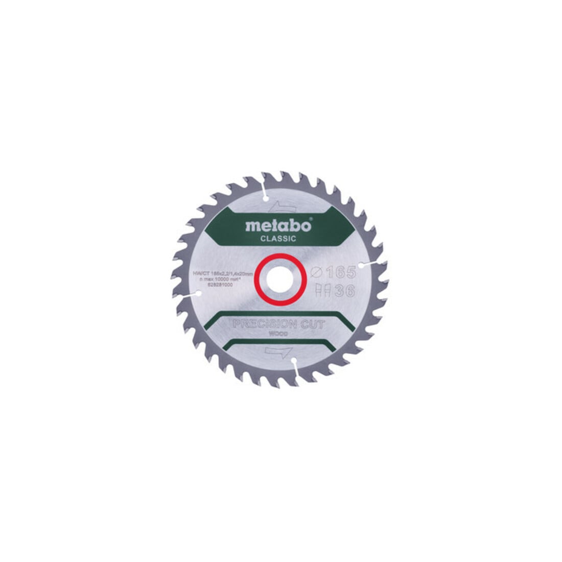 Metabo Lama per sega "Precision cut wood - classic", 165x1,8/1,2x20 Z42 WZ 5° / B