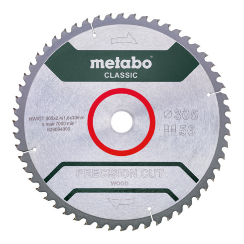 Metabo Lama per sega "precision cut wood - classic", 305x2,4/1,8x30, Z56 WZ 5° neg