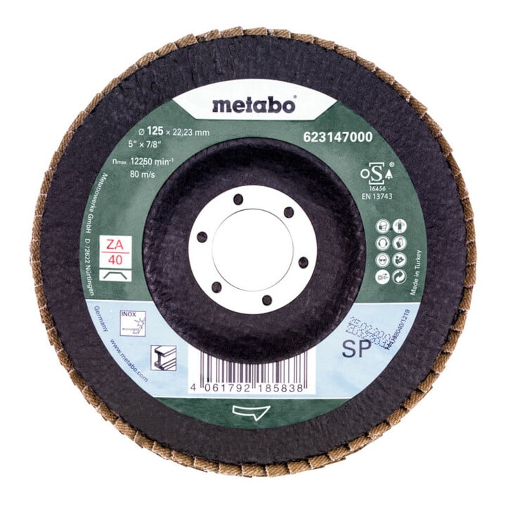 Metabo Lamellenschleifteller 125 mm P 40, Zirkonkorund "SP"