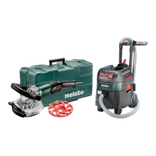 Metabo Levigatrice per lavori di ristrutturazione RSEV 19-125 RT + aspiratore multiuso ASR 35 L ACP set valigetta in plastica