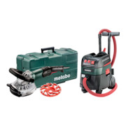 Metabo Levigatrice per lavori di ristrutturazione RSEV 19-125 RT + aspiratore multiuso ASR 35 M ACP, set in valigetta di plastica