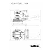 METABO Levigatrice roto-orbitale senza batteria, Modello: SXALTX125-4