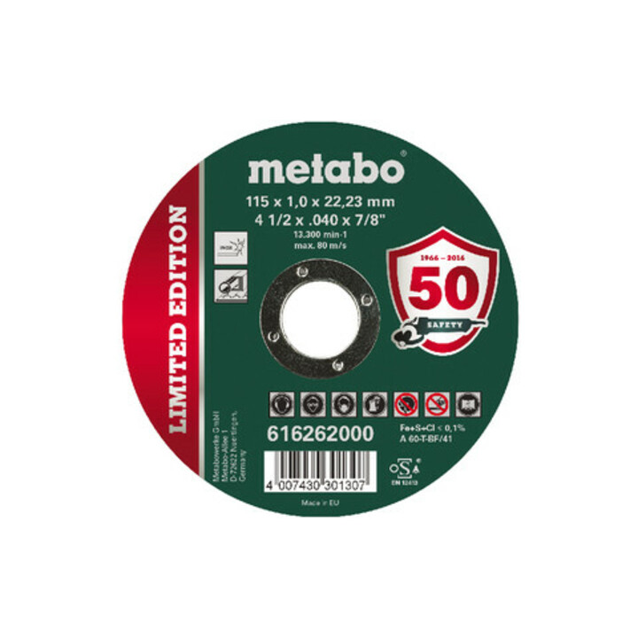 Metabo Limited Edition Inox Trennscheibe gerade Ausführung 1 mm