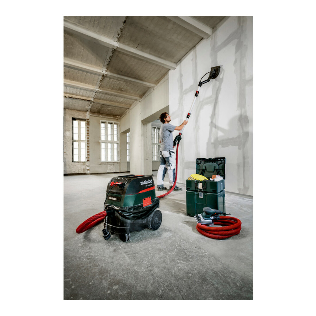 Metabo LSV 5-225 Comfort langnekschuurmachine met variabele lengte-instelling; plastic koffer