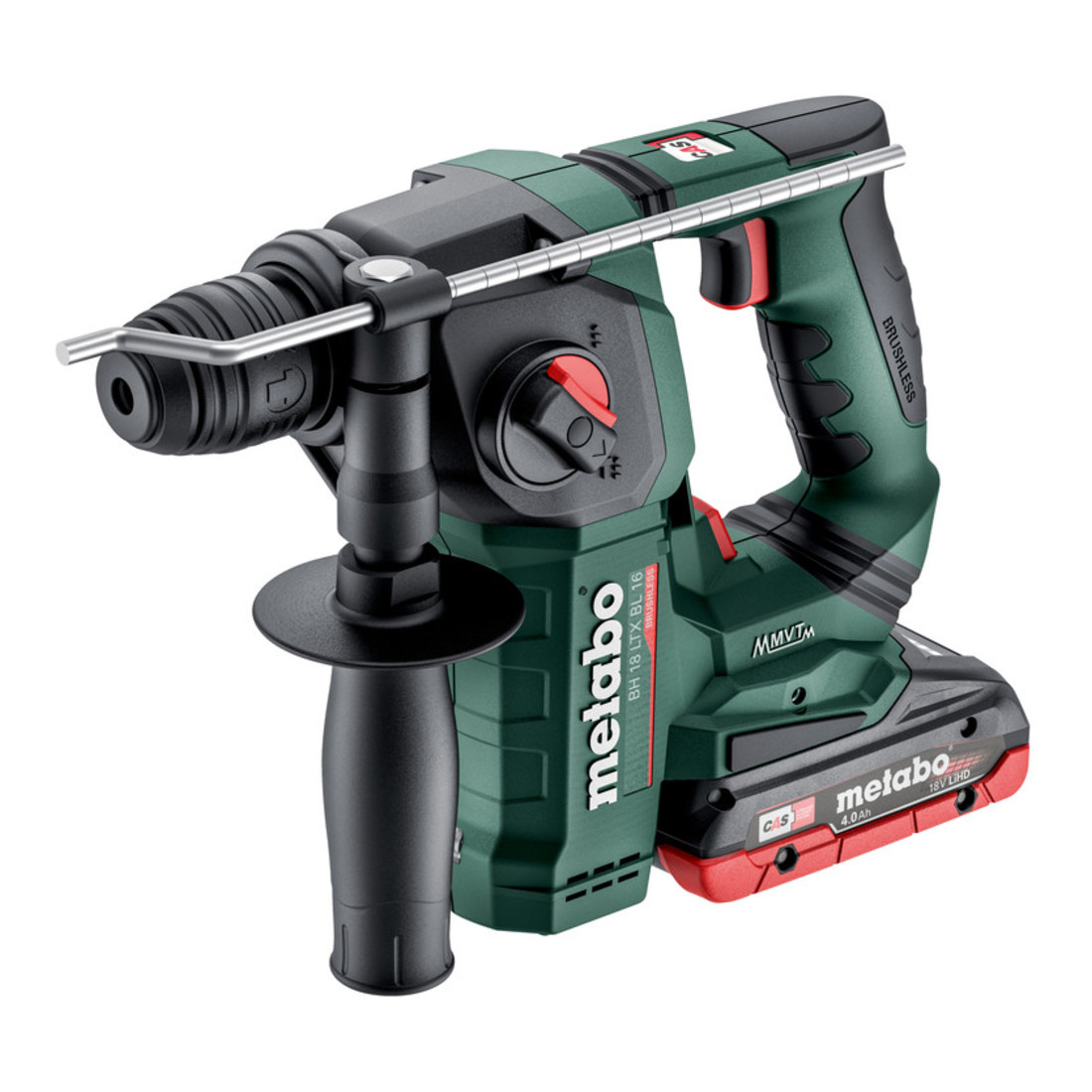 Metabo Martello perforatore a batteria BH 18 LTX BL 16X 145 L, 18 V 2x4 Ah LiHD + ASC 55