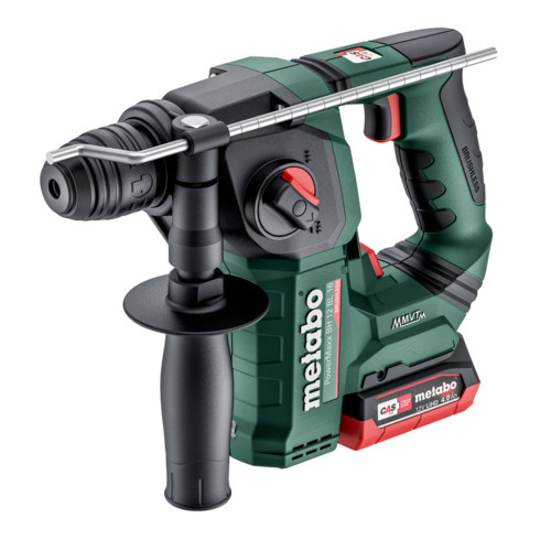 Metabo Martello perforatore a batteria PowerMaxx BH 12 BL 16X 145, 12 V 2x4 Ah LiHD + ASC 55