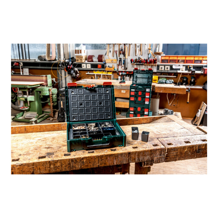 Metabo metaBOX 118 Organizer mit 12 Sortimo Einsatzboxen