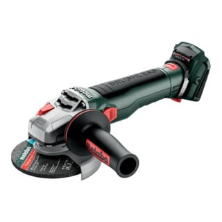 Metabo Meuleuse d'angle sans fil WB 18 LT BL 11-125 Quick avec frein, écrou rapide, batterie pivotante ; metaBOX 165 L
