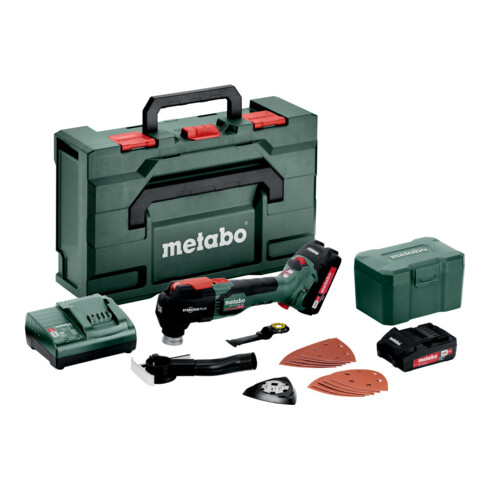 Metabo Multitool a batteria MT 18 LTX BL QSLX 145 L, 18 V 2x2 Ah ioni di litio + SC 30