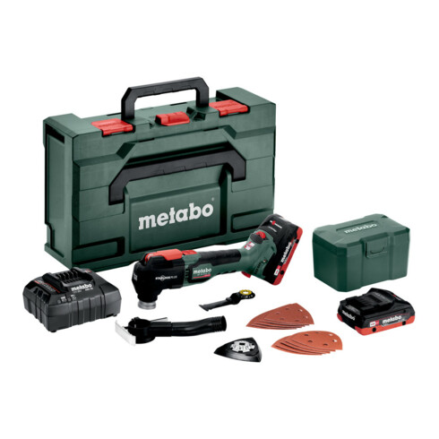 Metabo Multitool a batteria MT 18 LTX BL QSLX 145 l, 18 V 2x4 Ah LiHD + ASC 55