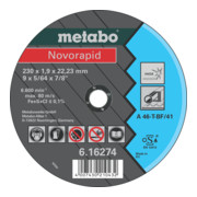 Metabo Novorapid 125 x 1,0 x 22,23 mm, Inox, Trennscheibe, gerade Ausführung
