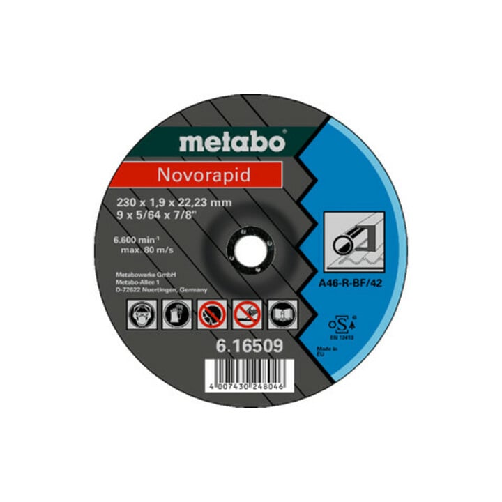 Metabo Novorapid 230 x 1,9 x 22,23 mm, Stahl, Trennscheibe, Form 42