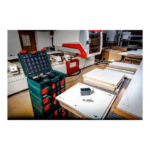 Metabo OrganizerX 118 con 12 scatole a inserto Sortimo