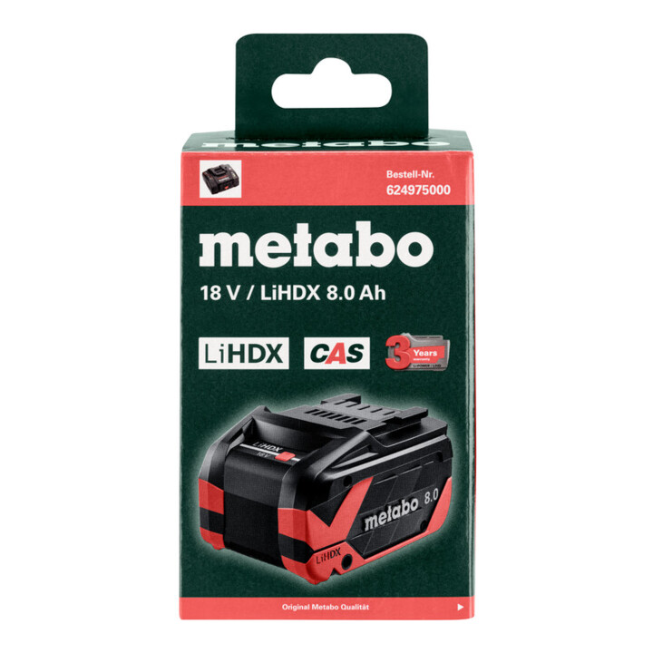 Metabo Pack batterie LiHDX 18 V - 8,0 Ah (624975000)