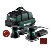 Metabo Patin de ponçage FSR 200 Intec + Ponceuse orbitale aléatoire FSX200 Intec + 35 Feuilles abrasives adhésives Sac à outils grand format-1