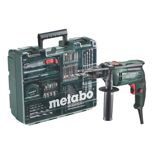 Metabo perceuse à percussion SBE 650 set mobile d'atelier ; mallette en plastique