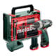 Metabo Perceuse-visseuse sans fil PowerMaxx BS Basic Set (600080710) avec atelier mobile 41 pièces, mallette plastique, 12V 2x2Ah Li-Power + LC 40